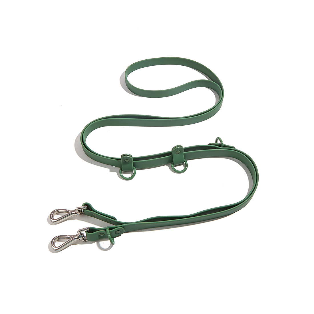 Laisse pour chien mains libres en PVC imperméable à double mousqueton, vente en gros 19