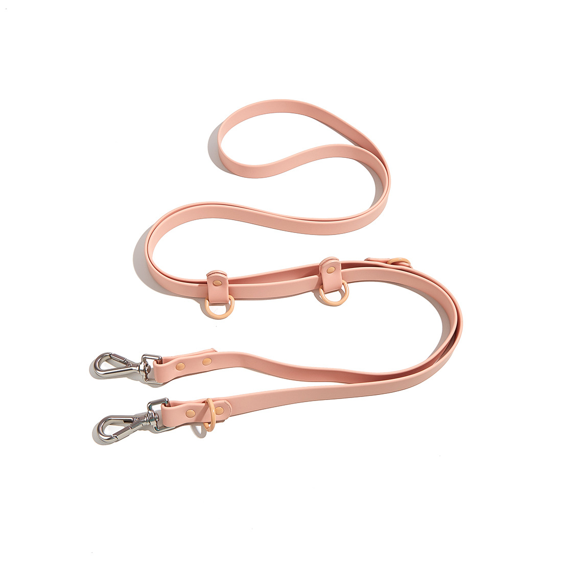 Laisse pour chien mains libres en PVC imperméable à double mousqueton, vente en gros 18