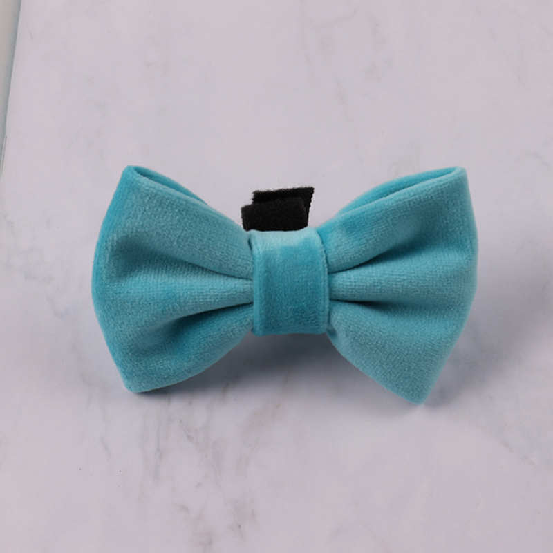 Collier pour chien en velours ajustable et personnalisé, doux et mignon, avec nœud papillon. 12