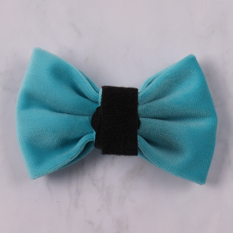Collier pour chien en velours ajustable et personnalisé, doux et mignon, avec nœud papillon. 13