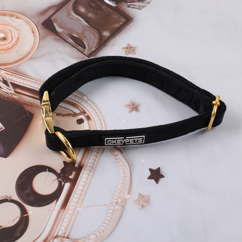 Collier et laisse en velours OKEYPETS Factory pour chiens de petite et moyenne taille, logo personnalisé. Convient aux petits et moyens chiens. 19