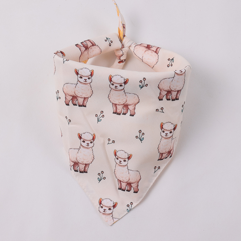 Bandana réversible en coton personnalisé Okeypets pour chien, foulard bandana à motifs animaux 19