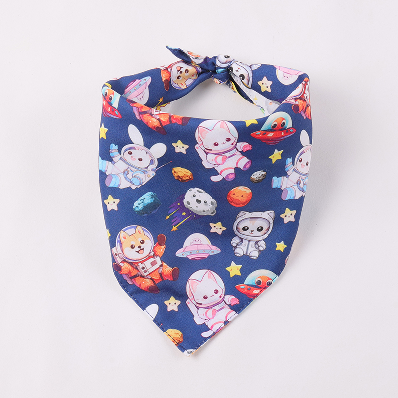 Bandana réversible en coton personnalisé Okeypets pour chien, foulard bandana à motifs animaux 12