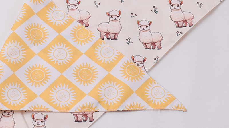 Bandana réversible en coton personnalisé Okeypets pour chien, foulard bandana à motifs animaux 8