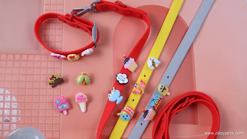 Accessoires pour animaux : Collier et laisse pour chien en PVC, personnalisables, animaux, design personnalisé, collier pour chien à faire soi-même 1