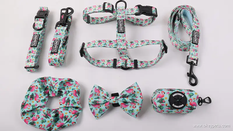 OKEYPETS Harnais sur mesure pour chien, ensemble réglable en sangle polyester 1
