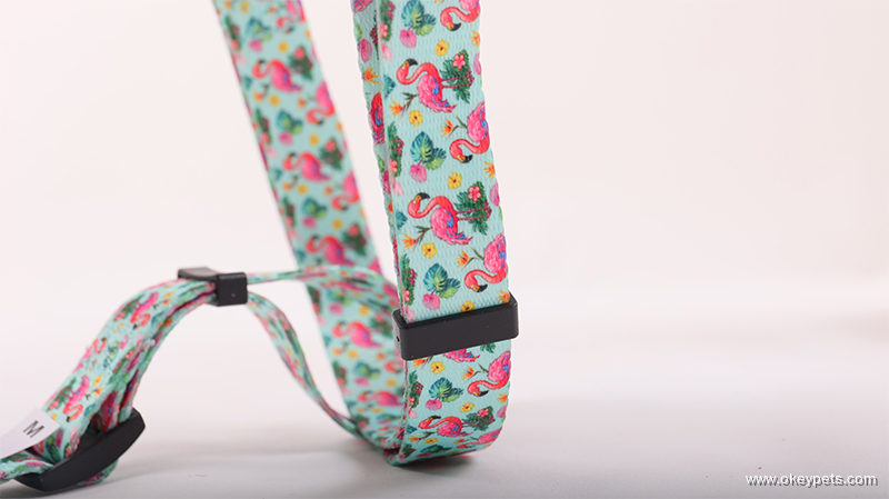 OKEYPETS Harnais sur mesure pour chien, ensemble réglable en sangle polyester 8