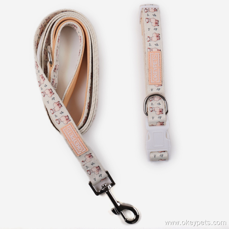 OKEYPETS Ensemble harnais pour chien, harnais en polyester, laisse et collier pour chien, accessoires pour animaux de compagnie 12