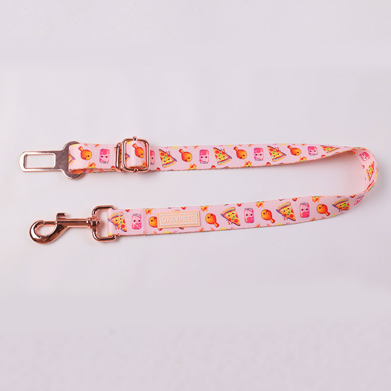 OKEYPETS Harnais pour chien en néoprène rose personnalisé, collier et laisse pour chien, sublimation incluse 16