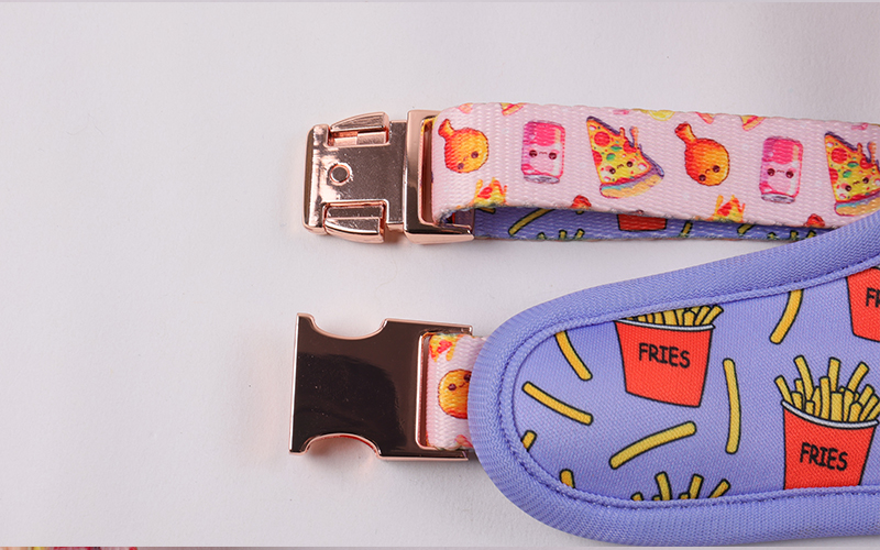 OKEYPETS Harnais pour chien en néoprène rose personnalisé, collier et laisse pour chien, sublimation incluse 10