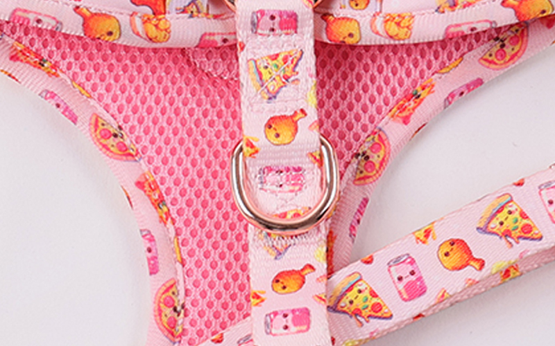 OKEYPETS Harnais pour chien en néoprène rose personnalisé, collier et laisse pour chien, sublimation incluse 11
