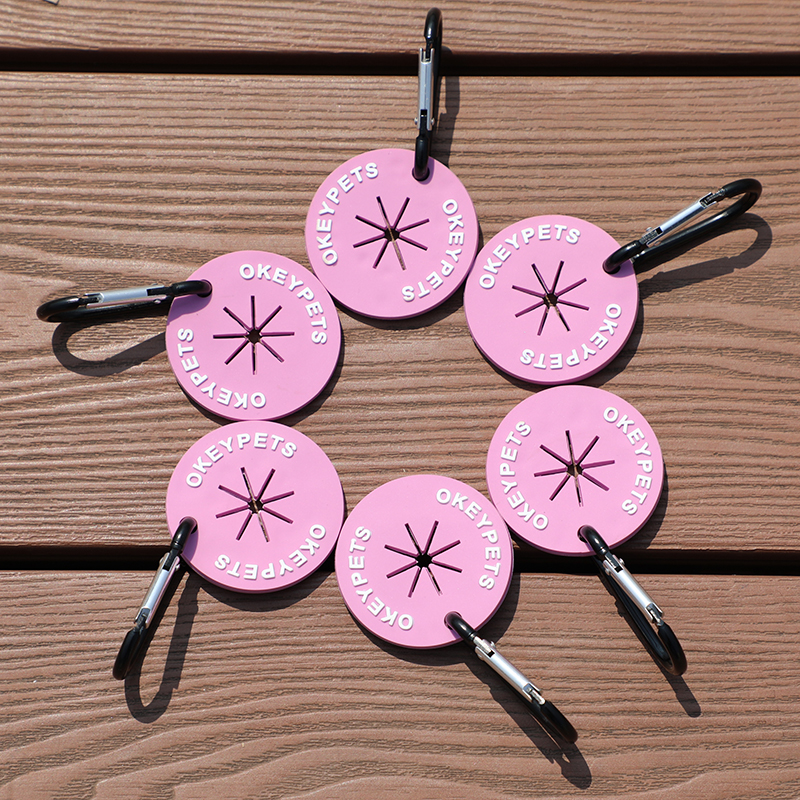 Distributeur de sacs à déjections canines en PVC avec clip et boucle à crochet. 9