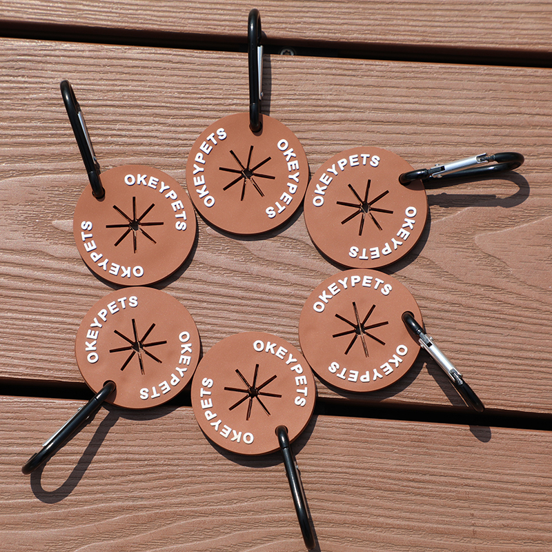 Distributeur de sacs à déjections canines en PVC avec clip et boucle à crochet. 11