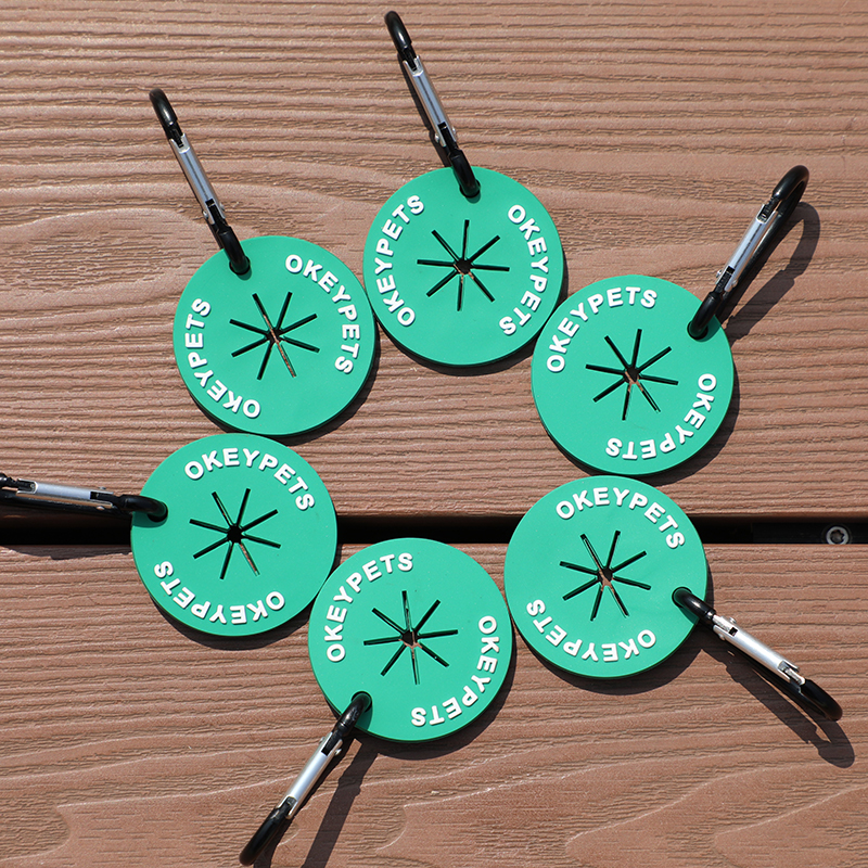 Distributeur de sacs à déjections canines en PVC avec clip et boucle à crochet. 12