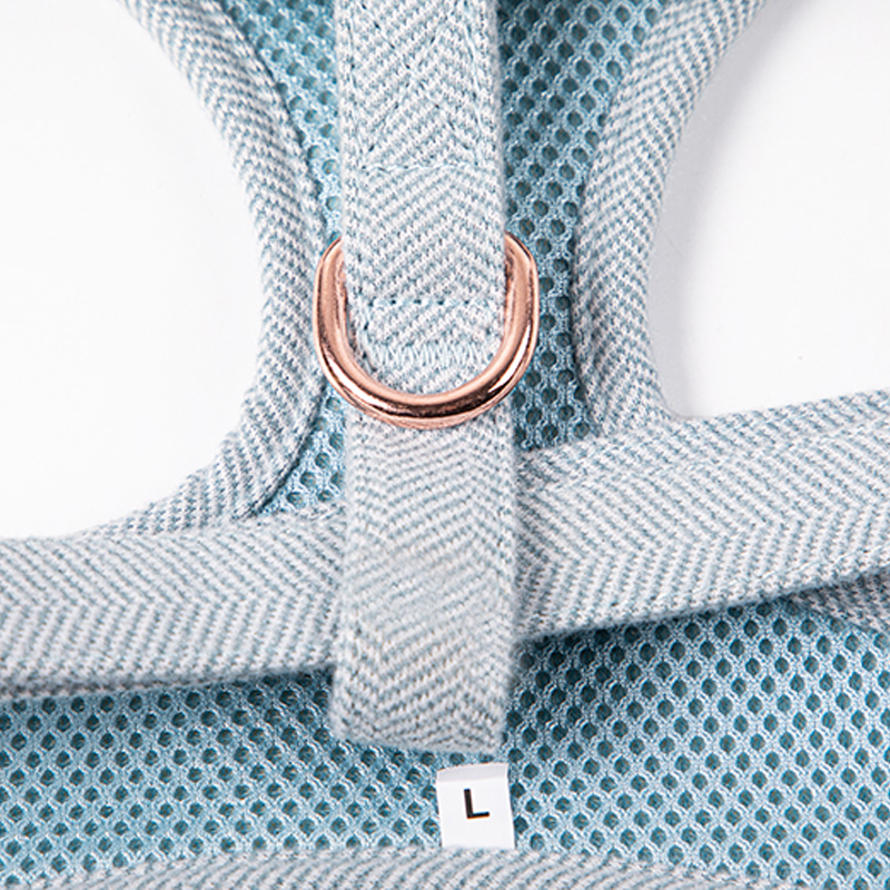 OKEYPETS Ensemble harnais pour chien en tweed et sergé personnalisé, accessoires pour animaux de compagnie 12