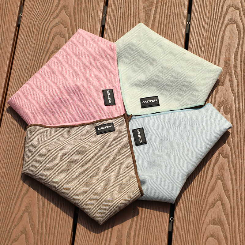 OKEYPETS Ensemble harnais pour chien en tweed et sergé personnalisé, accessoires pour animaux de compagnie 21