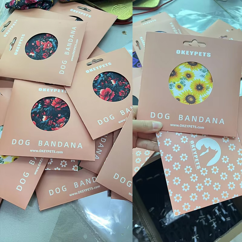 Écharpe personnalisée OKEYPETS pour chien, bandana à motif sublimé 20