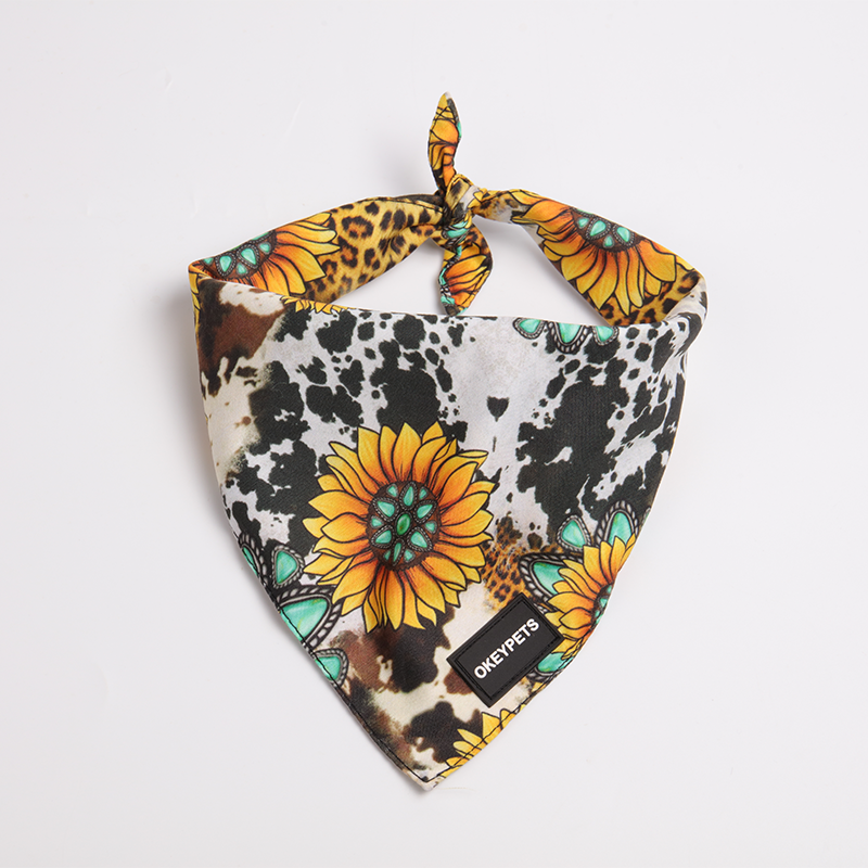 Écharpe personnalisée OKEYPETS pour chien, bandana à motif sublimé 14