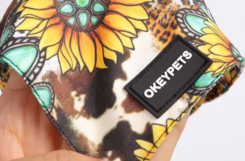 Écharpe personnalisée OKEYPETS pour chien, bandana à motif sublimé 9