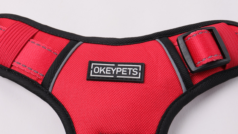 Harnais pour chien OKEYPETS Custom anti-traction Oxford, harnais réfléchissant d'extérieur avec boucle robuste 9