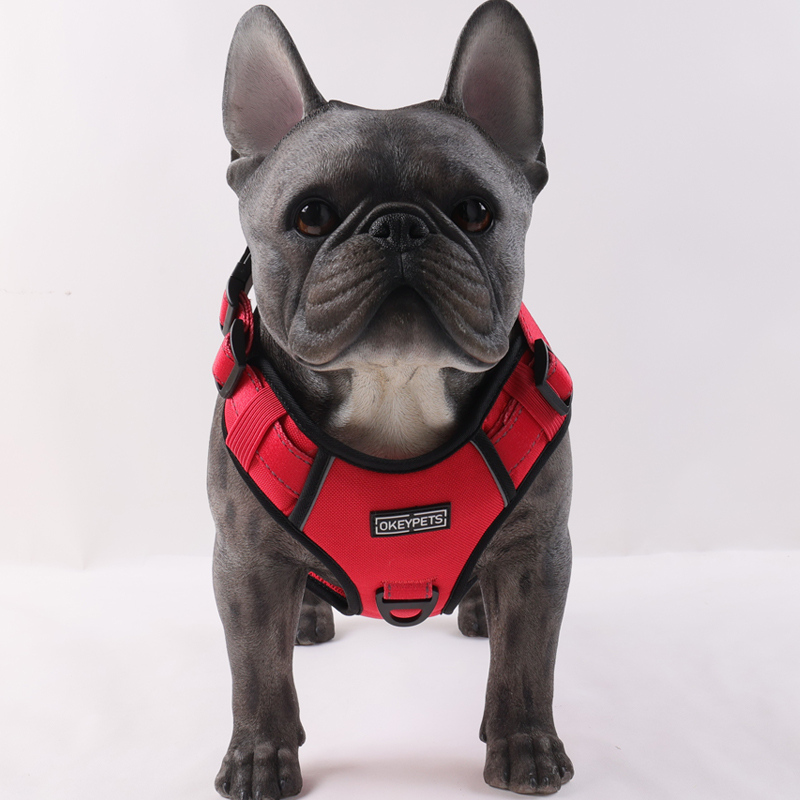 Harnais pour chien OKEYPETS Custom anti-traction Oxford, harnais réfléchissant d'extérieur avec boucle robuste 21