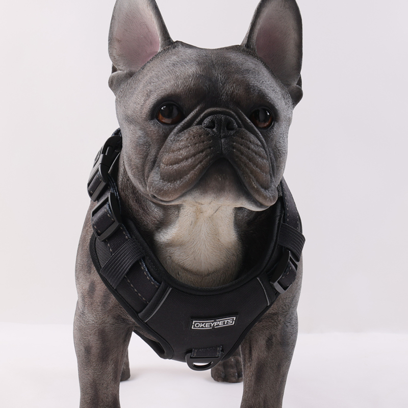 Harnais pour chien OKEYPETS Custom anti-traction Oxford, harnais réfléchissant d'extérieur avec boucle robuste 24