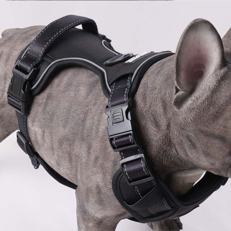 Harnais pour chien OKEYPETS Custom anti-traction Oxford, harnais réfléchissant d'extérieur avec boucle robuste 26