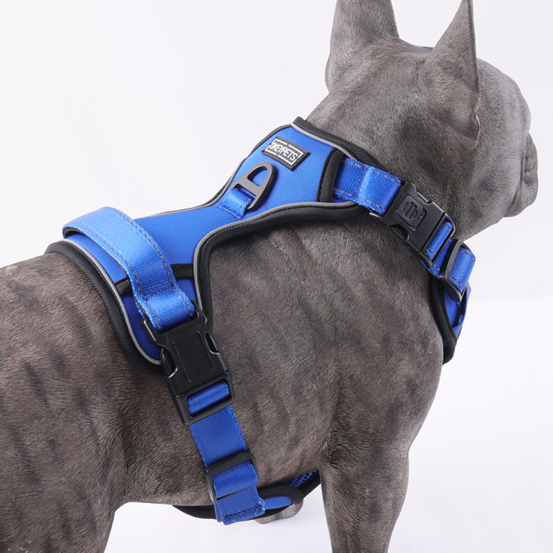 Harnais pour chien Oxford anti-traction personnalisé, gilet réfléchissant et ajustable, fabriqué en Chine 23
