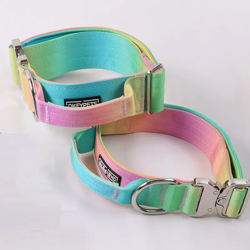 OKEYPETS Heavy-Duty Tactical Dog Collar with Soft Padding - Medium & Large Dogs 5