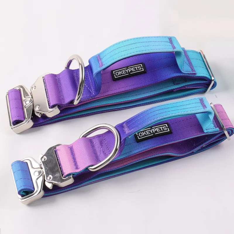 OKEYPETS Heavy-Duty Tactical Dog Collar with Soft Padding - Medium & Large Dogs 4