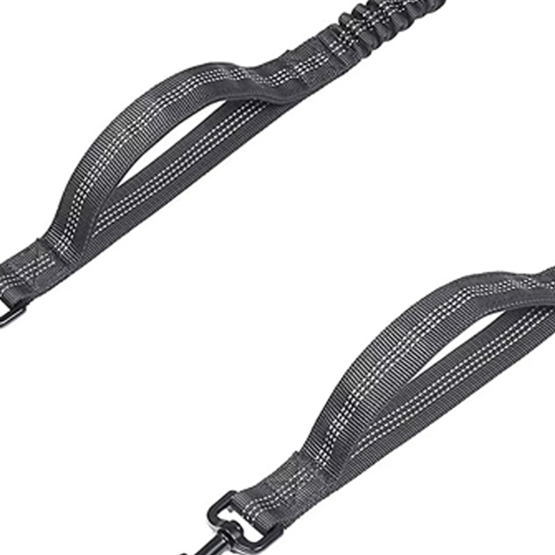 Laisse pour chien en gros, double en nylon réfléchissant, élastique 7