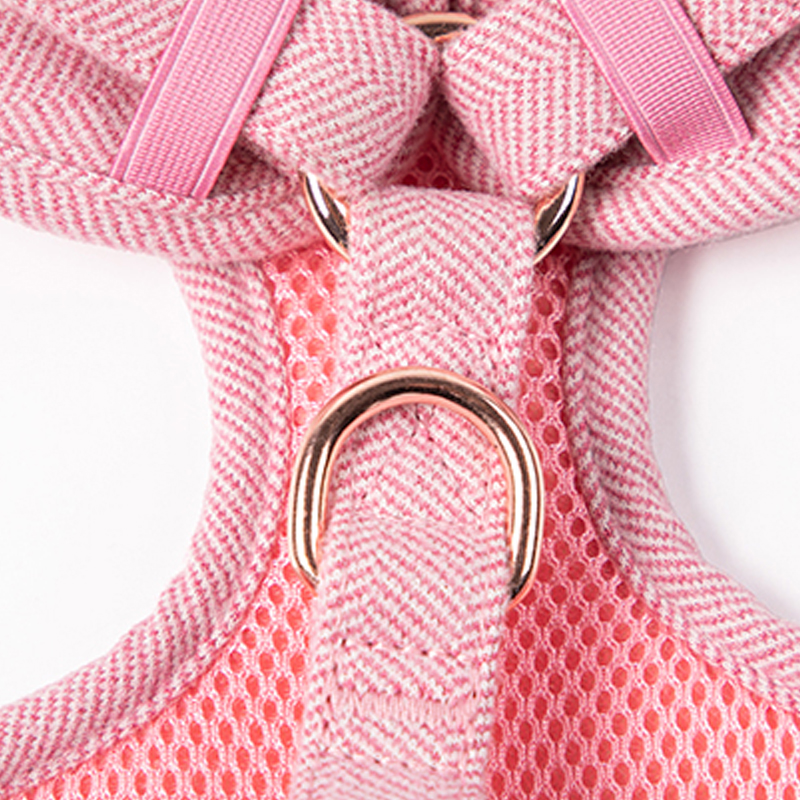 Okeypets Anpassad Tweed Twill Justerbar Hundsele Set Hundkoppel Hundhalsband 9