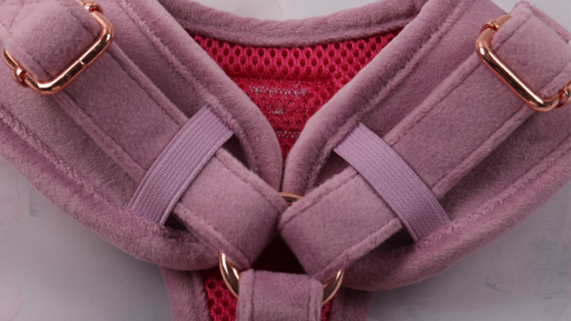 Harnais pour chien en velours sur mesure, harnais ajustable pour animaux de compagnie, usine chinoise 13
