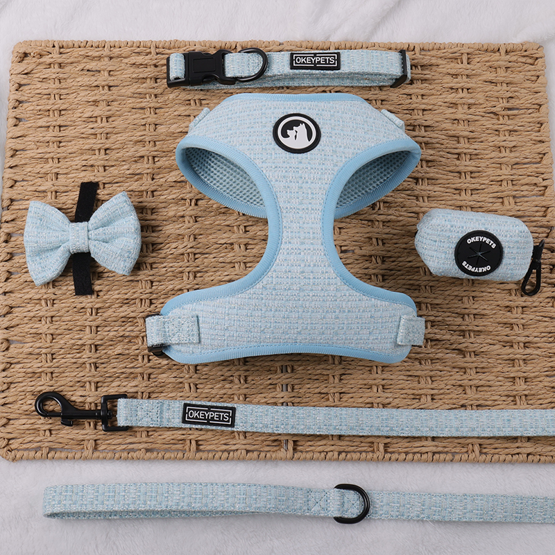 Állítható Tweed Öltöny Stílusú Személyre Szabott Kutyahám Szett Kistestű Kutyáknak 7