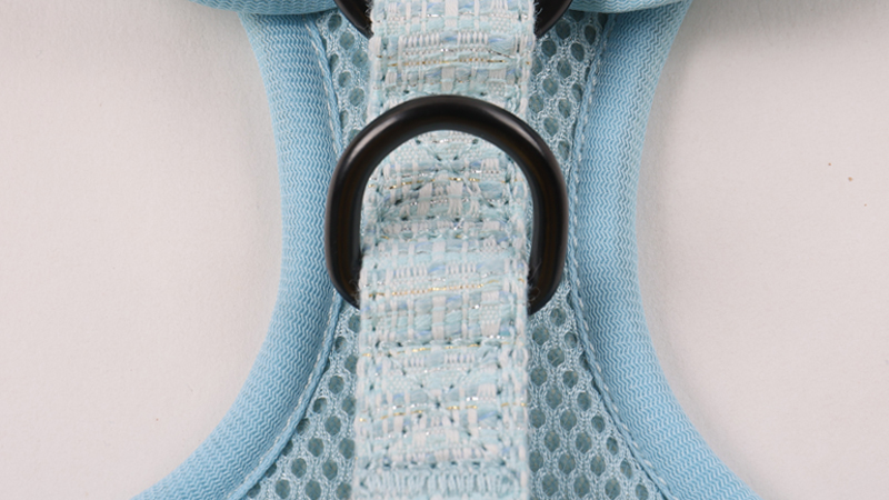 Adjustable Tweed Suit Style Personalized Dog Harness Set for Small Dogs 14