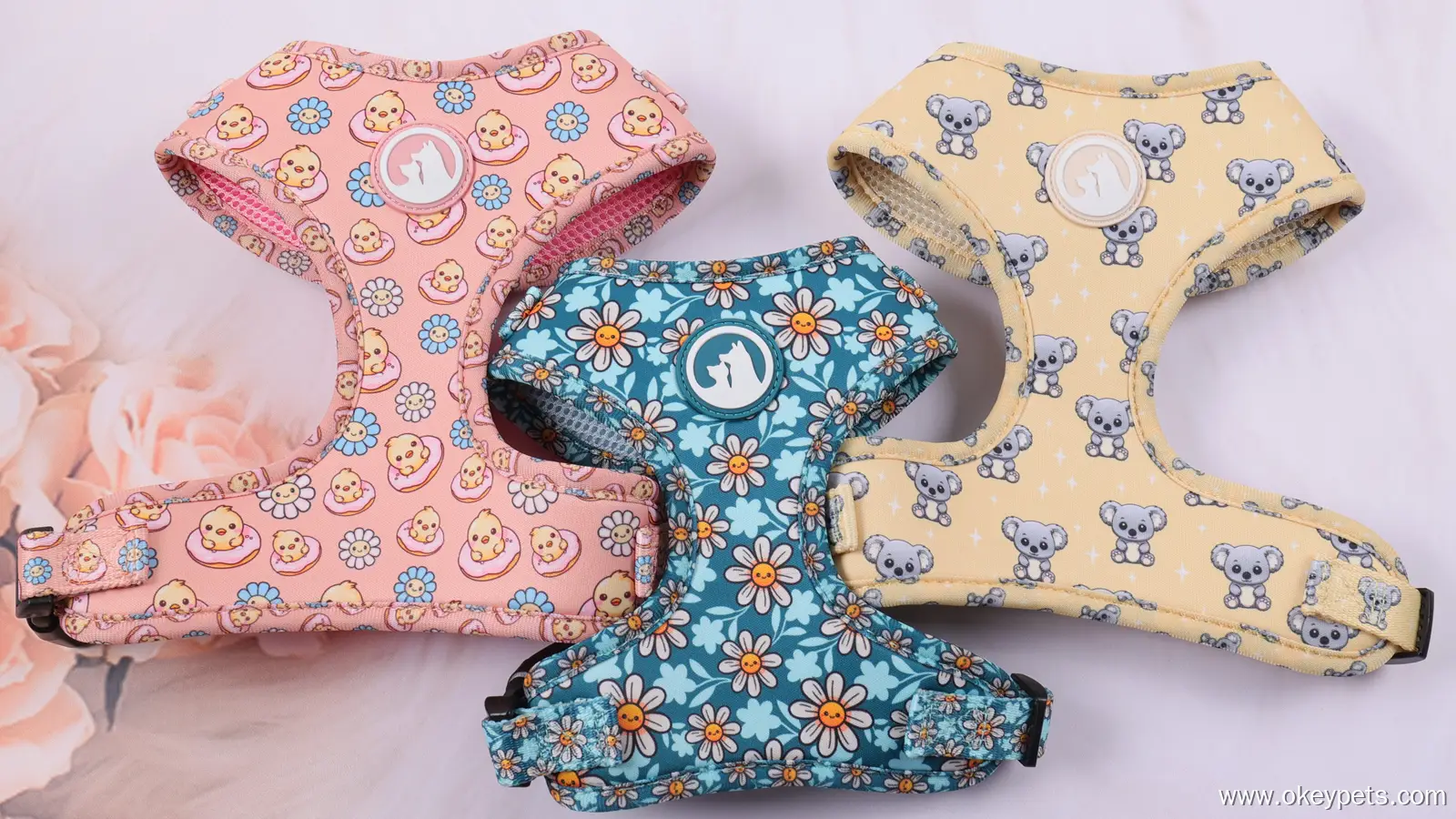 Harnais pour chien en néoprène polyester sublimé, vente en gros 1