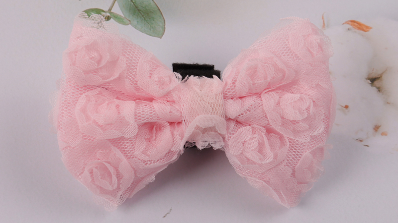 Harnais pour chien Okeypets avec nœud papillon et laisse en crochet fleuri, ensemble de harnais personnalisé. 20