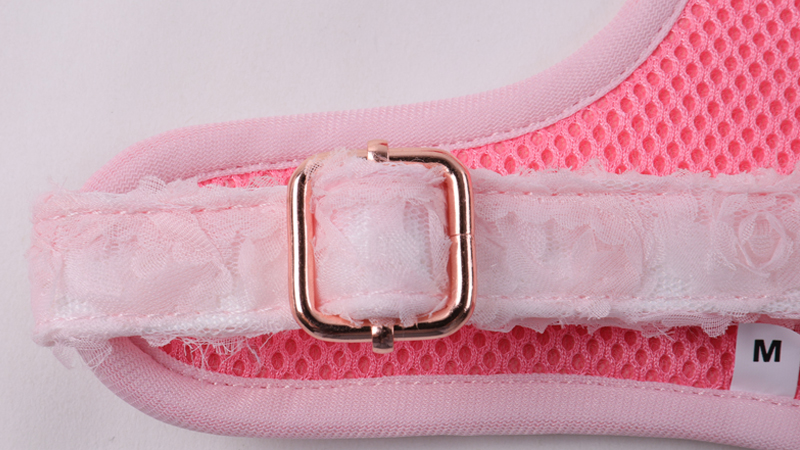 Harnais pour chien Okeypets avec nœud papillon et laisse en crochet fleuri, ensemble de harnais personnalisé. 14