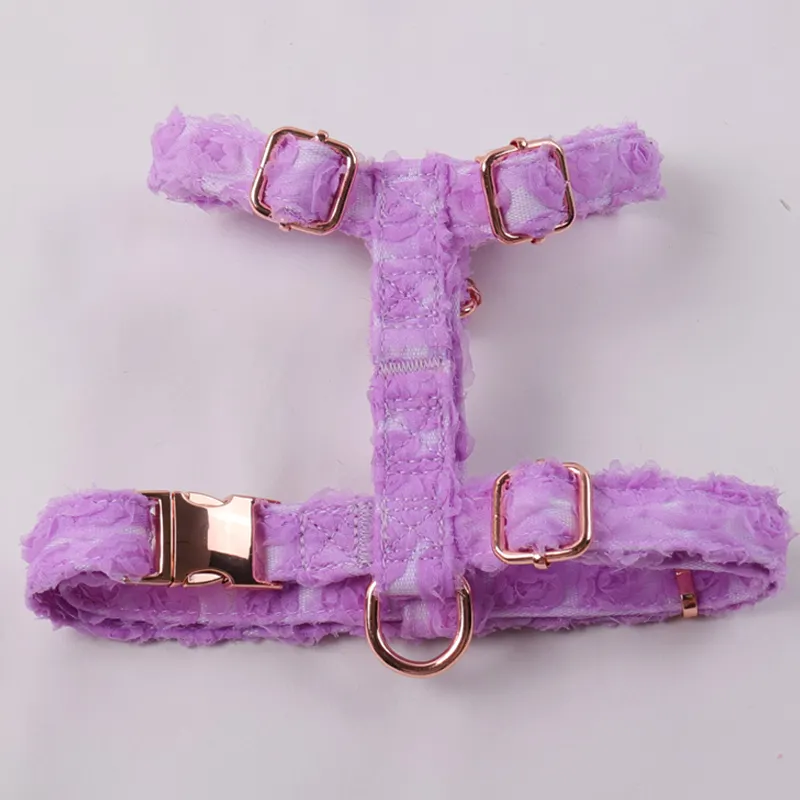3D Flower Crochet Dog Harness - Comfortable, Durable, and Stylish 2