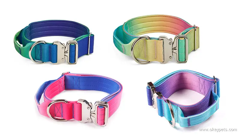 Wholesale Tactical Dog Collar Adjustable Wide Webbing Dog Collar With Quick Release Buckle 1