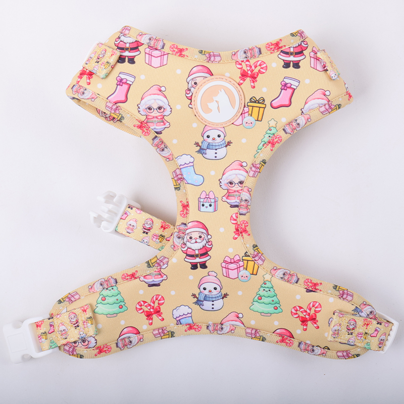 Harnais pour chien en néoprène personnalisé, sac à dos à imprimé animal, harnais réglable pour chien. 19