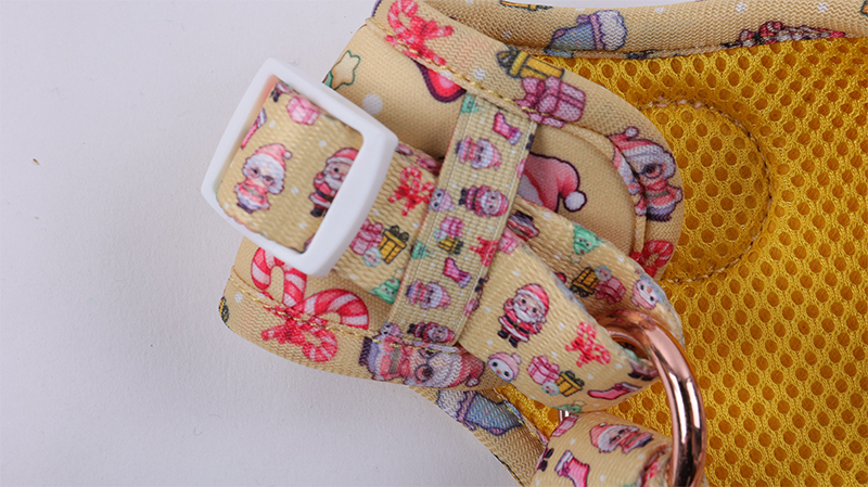 Ensemble harnais pour chien personnalisé avec motif mignon, collier et laisse pour animal de compagnie 16