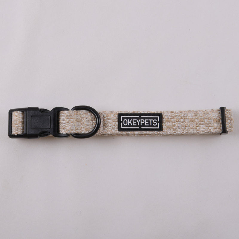 Collier et laisse pour chien en tweed résistant, ajustables et personnalisables, avec boucle en métal. 8