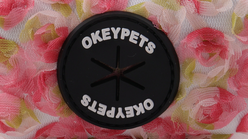 OKEYPETS Sacs à déjections canines personnalisés au crochet avec motif floral - Accessoires pour animaux - Distributeur de sacs à déjections canines 8