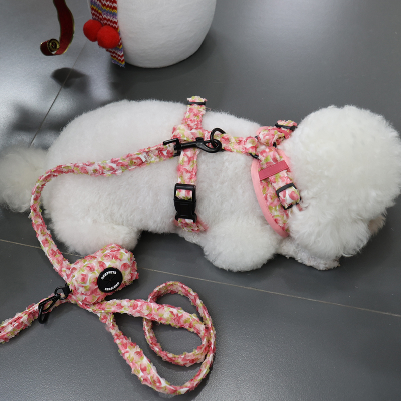 OKEYPETS Sacs à déjections canines personnalisés au crochet avec motif floral - Accessoires pour animaux - Distributeur de sacs à déjections canines 17