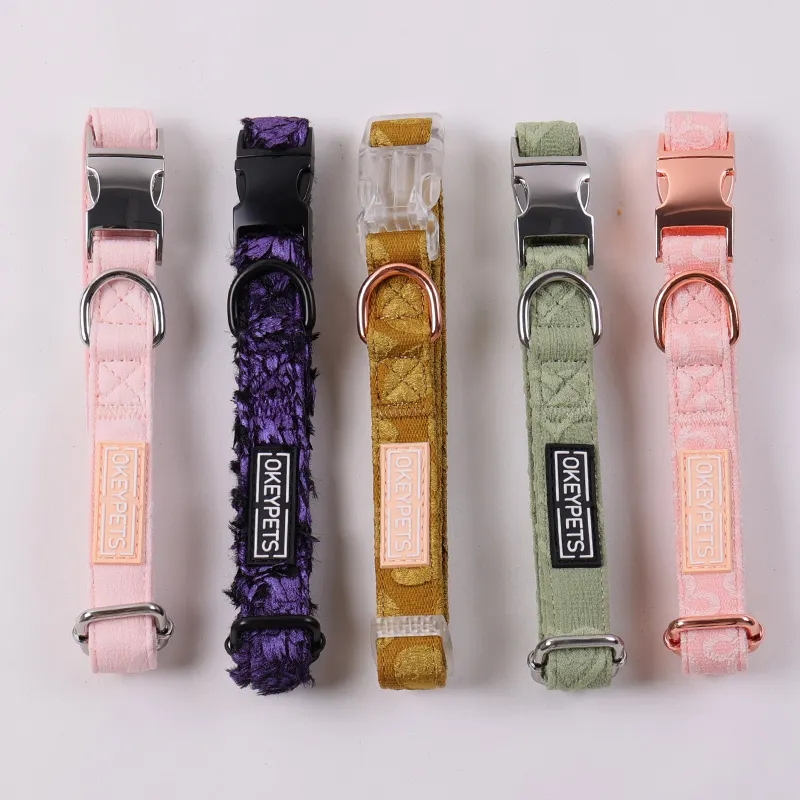 調節可能な環境に優しい刺繍入り犬用首輪 4