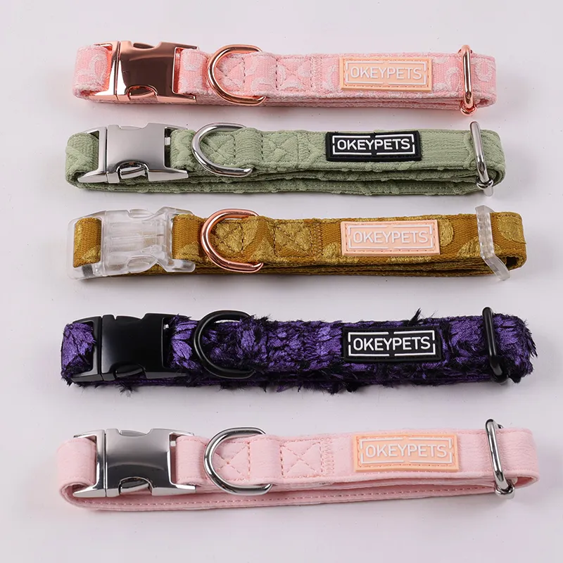 調節可能な環境に優しい刺繍入り犬用首輪 5