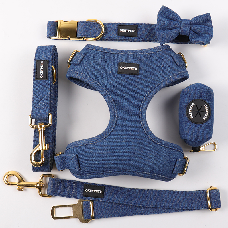 Harnais pour chien uni avec collier réfléchissant en néoprène rembourré et doux 20