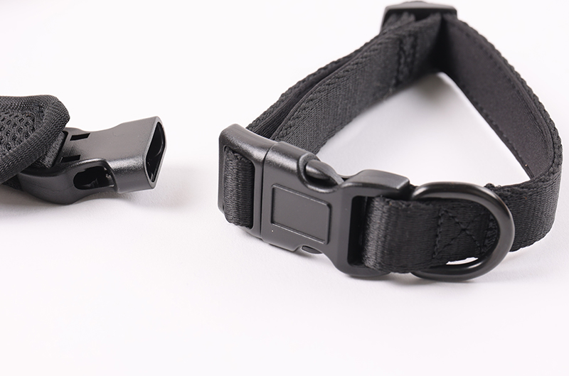 Harnais pour chien uni avec collier réfléchissant en néoprène rembourré et doux 15