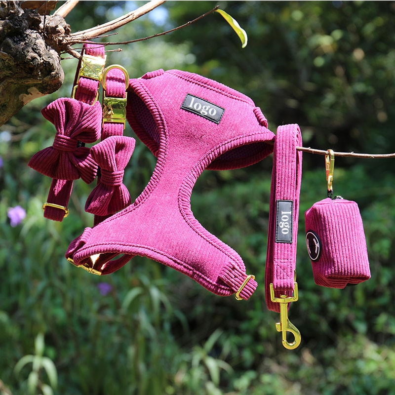 Harnais pour chien uni avec collier réfléchissant en néoprène rembourré et doux 22